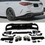 Rear Diffuser + Exhaust Tips Mercedes C-Class W206 / S206 AMG Line (2021+) – Gloss Black