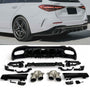 Rear Diffuser + Exhaust Tips Mercedes C-Class W206 / S206 AMG Line (2021+) – Black / Chrome
