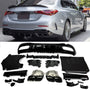 Rear Diffuser + Exhaust Tips Mercedes C-Class W206 / S206 AMG Line (2021+) – Gloss Black