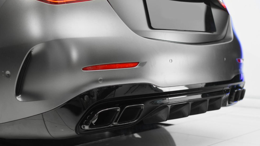 Rear Diffuser + Exhaust Tips Mercedes C-Class W206 / S206 AMG Line (2021+) – Gloss Black – view 3