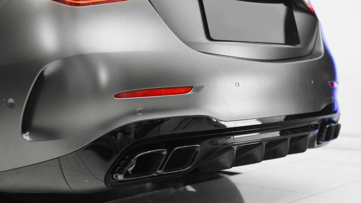 Rear Diffuser + Exhaust Tips Mercedes C-Class W206 / S206 AMG Line (2021+) – Gloss Black – view 3