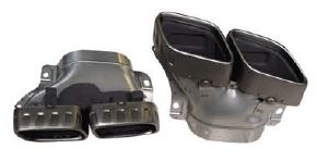 Rear Diffuser + Exhaust Tips Mercedes GLC C254 AMG Line (2022+) – Black / Chrome – view 2