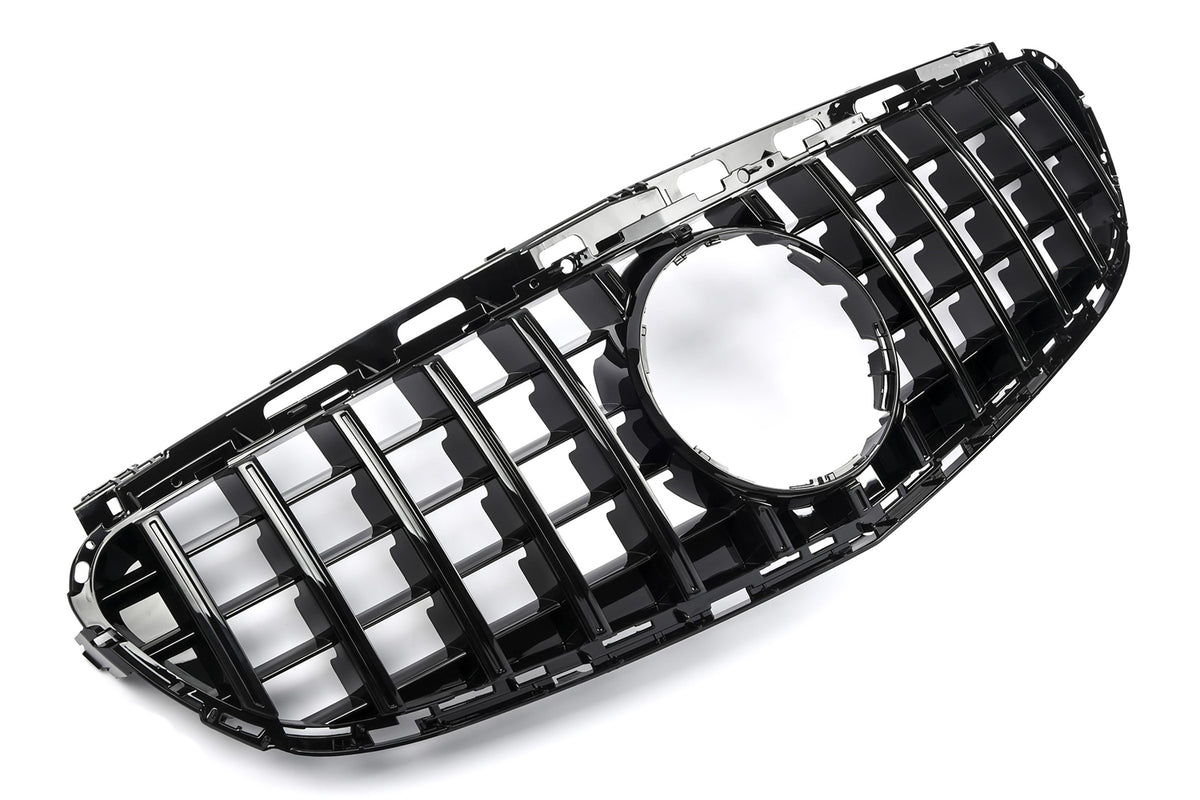 Grille Mercedes E-Class W212 / S212 Avantgarde / AMG Line Facelift (2013-2015) – Gloss Black – view 2
