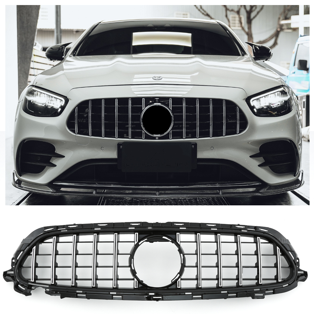 Grille Mercedes E-Class W213 / S213 / C238 / A238 AMG Line Facelift (2020-2023) – Black / Chrome