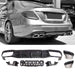 Rear Diffuser + Exhaust Tips Mercedes E-Class W213 AMG Line Pre-Facelift (2017-2020) – Gloss Black