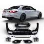 Rear Diffuser + Exhaust Tips Mercedes E-Class W214 / S214 AMG Line (2023+) – Black / Chrome