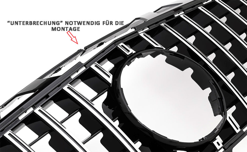 Grille Mercedes CLS W218 / X218 AMG Line Pre-Facelift (2011-2014) – Black / Chrome – view 4