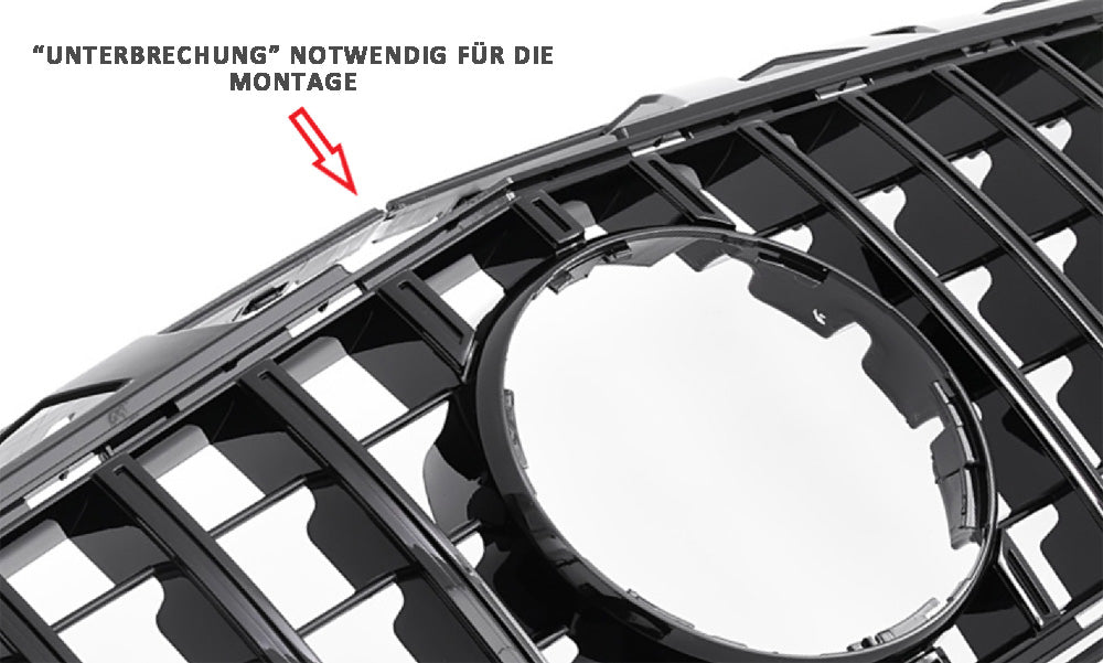 Grille Mercedes CLS W218 / X218 AMG Line Pre-Facelift (2011-2014) – Gloss Black – view 3
