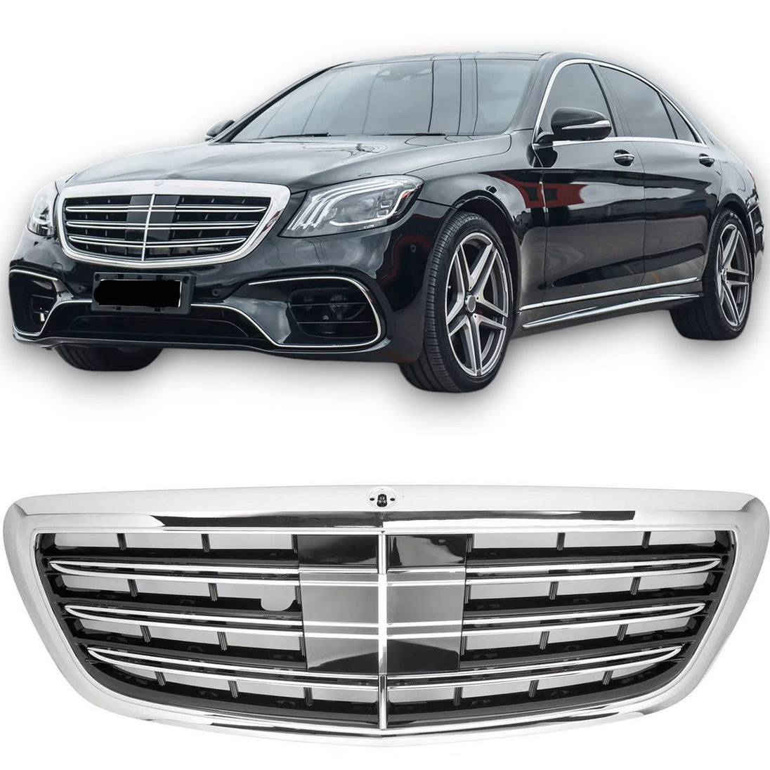 Grille Mercedes S-Class W222 Night Vision (2013-2020) – Black / Chrome
