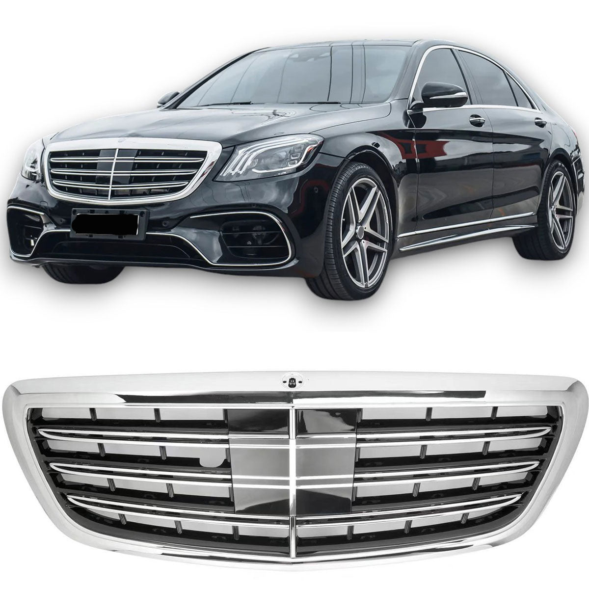 Grille Mercedes S-Class W222 Night Vision (2013-2020) – Black / Chrome