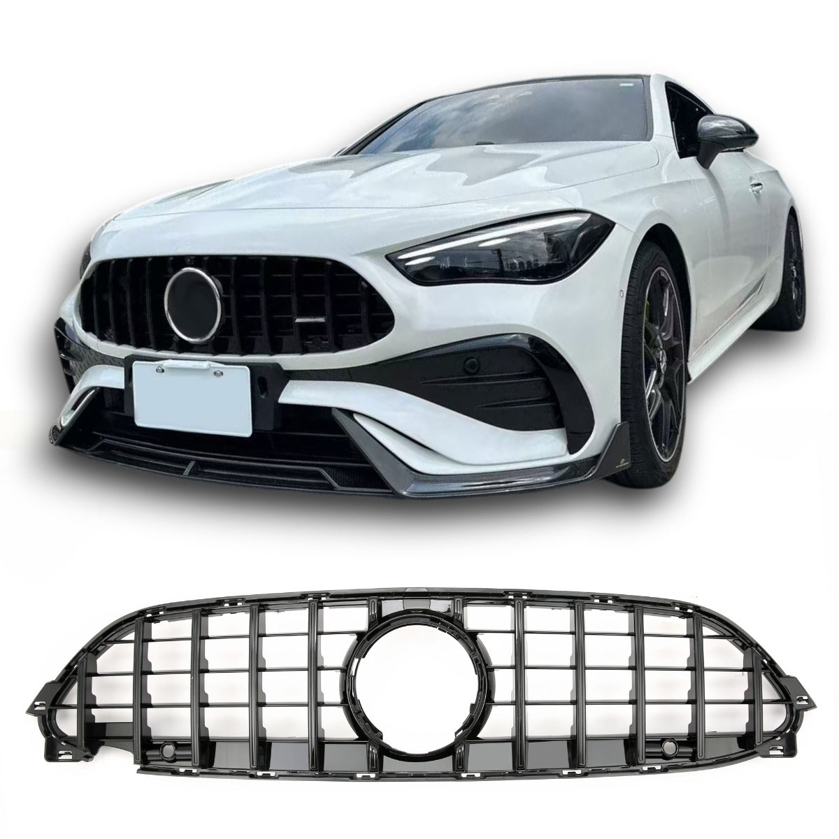 Grille Mercedes CLE C236 / A236 Avantgarde / AMG Line (2023-2026) – Gloss Black – view 2