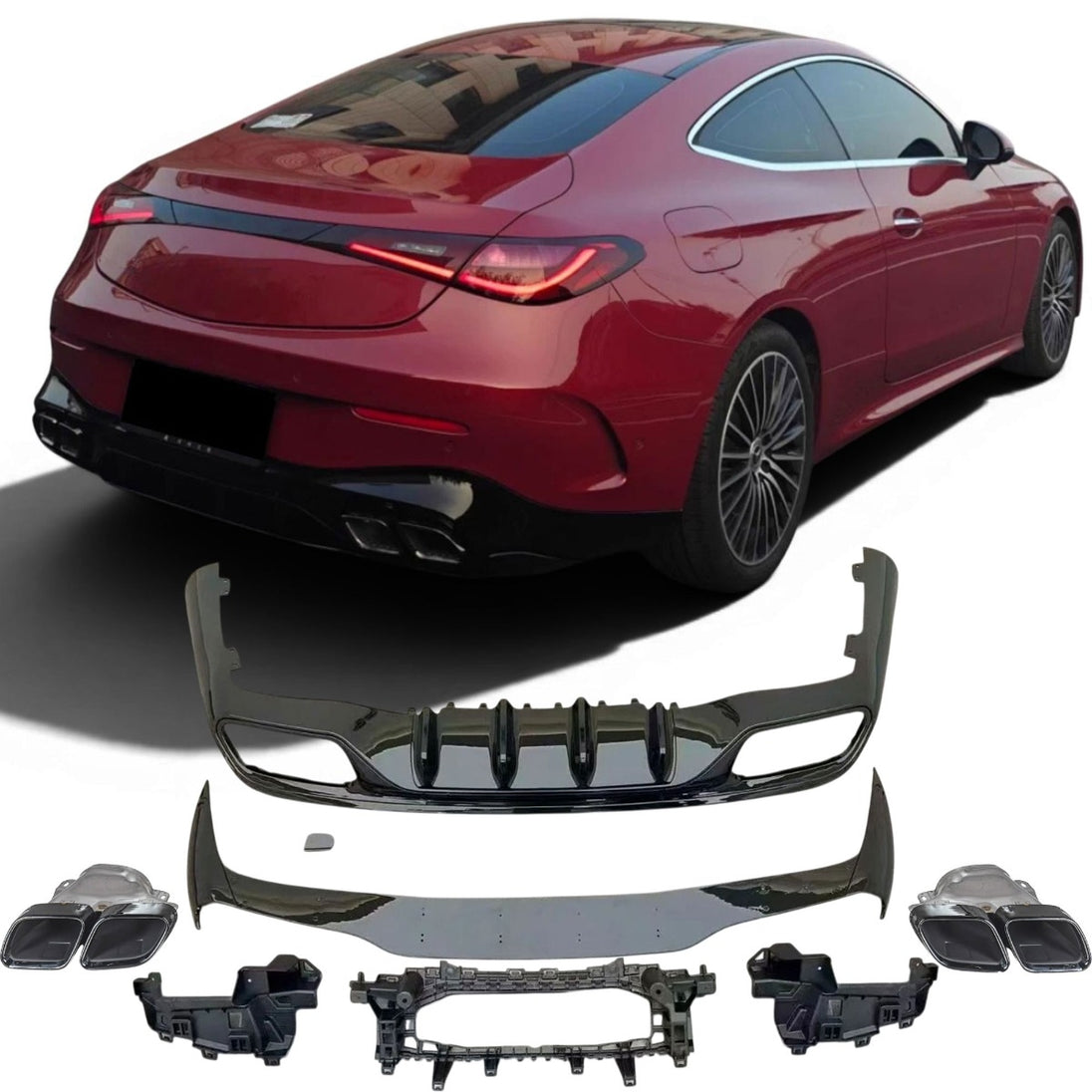 Rear Diffuser + Exhaust Tips Mercedes CLE AMG Line (2023+)