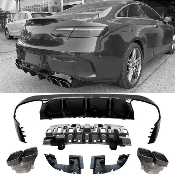 Heckdiffusor + Endrohre Mercedes E-Klasse C238 / A238 AMG Line vor dem Facelift (2016-2020) - GCP E63 Look