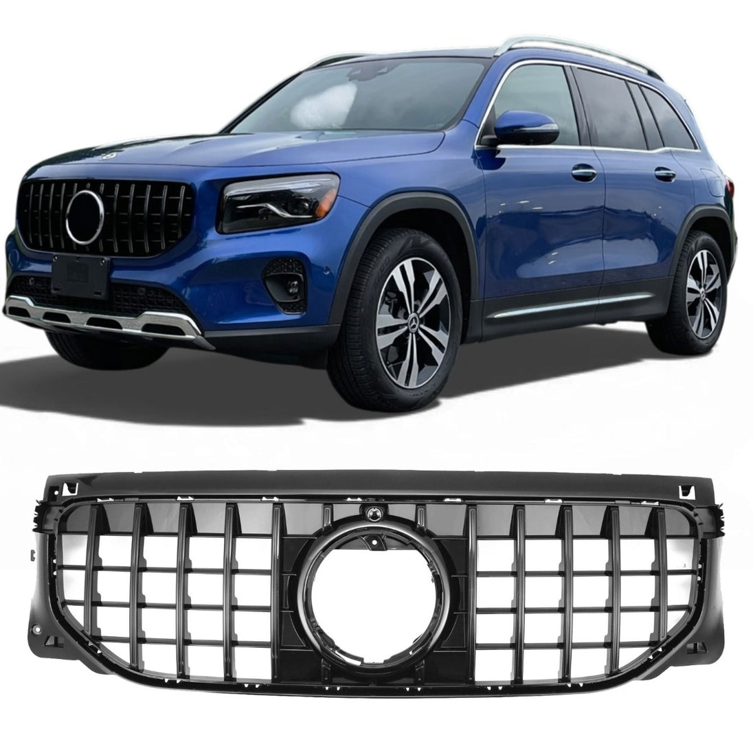Grille Mercedes GLB X247 Facelift Standard / Progressive (2023-2026) – Gloss Black