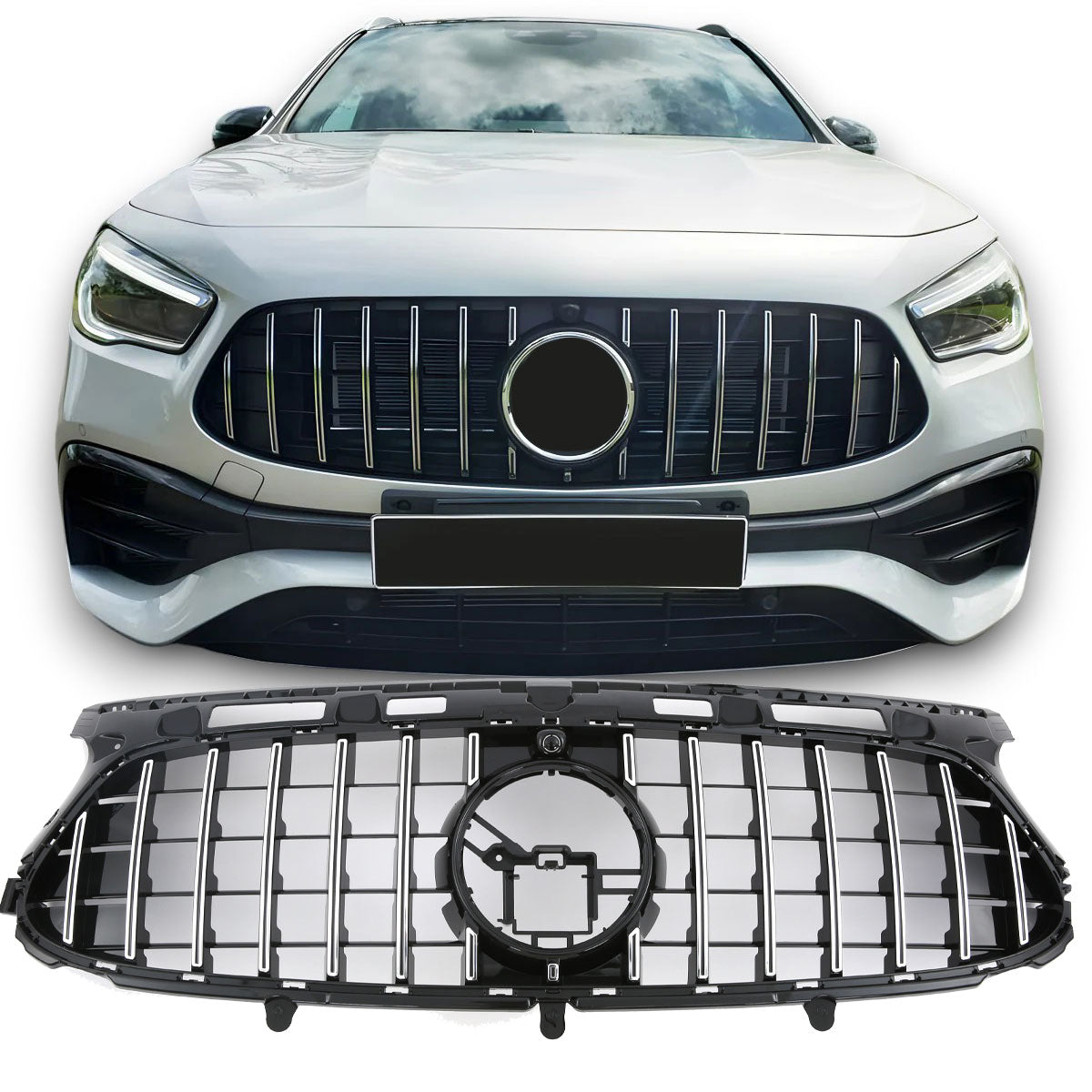 Grille Mercedes GLA H247 AMG Line Pre-Facelift (2020-2023) – Black / Chrome