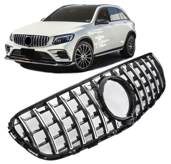 Grille Mercedes GLC X253 / C253 Pre-Facelift (2015-2019) - GCP Panamericana GT Black / Chrome