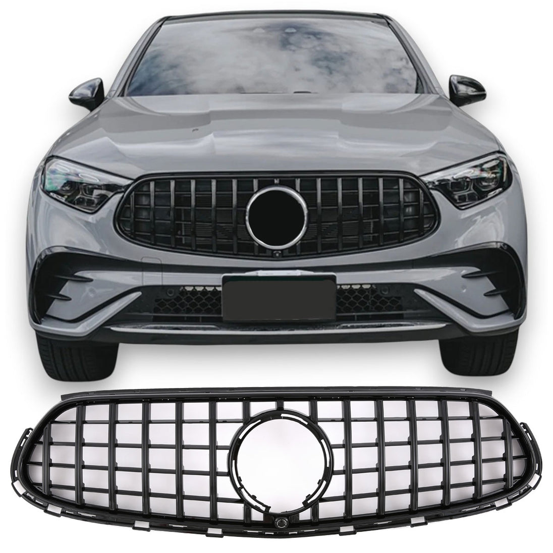 Grille Mercedes GLC X254 / C254 AMG Line (2022-2026) – Gloss Black