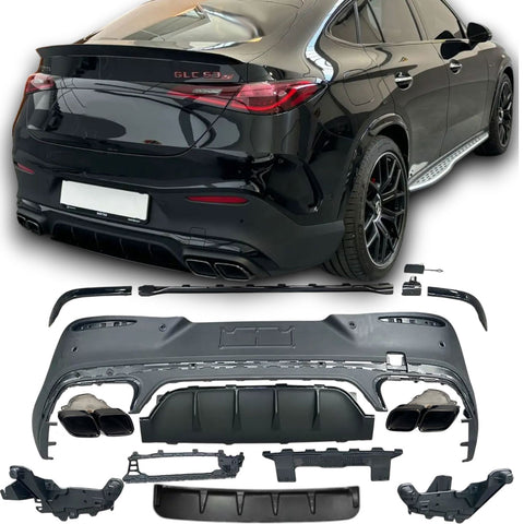Rear Diffuser + Exhaust Tips Mercedes GLC C254 AMG Line (2022+) - GCP 2x2