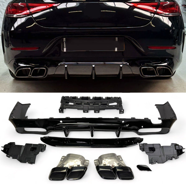 Heckdiffusor + Endrohre Mercedes CLS C257 / X257 AMG Line (2018-2023) - GCP