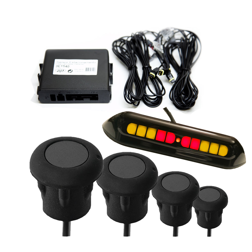 Front Parking Sensors Kit 4 Rubber Sensors with Display - CarSense