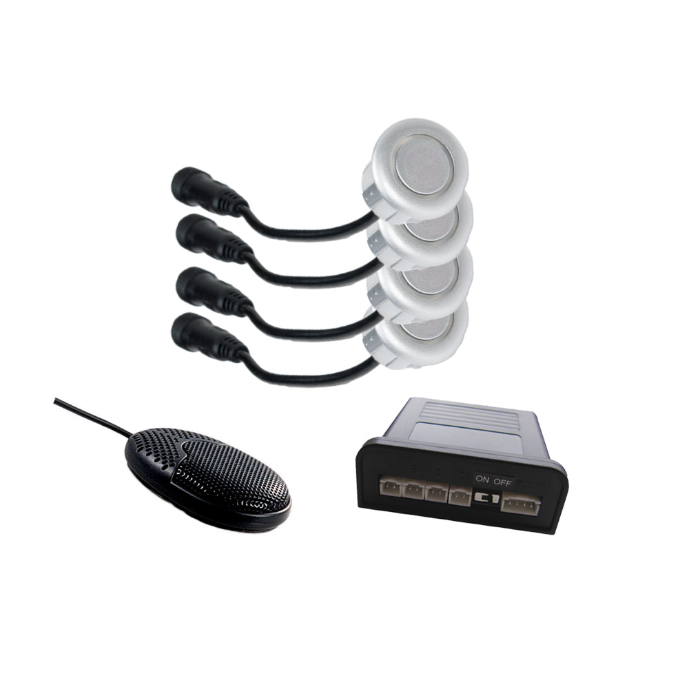 Rear Parking Sensors Kit 4 Grey Sensors with Buzzer - Ebat