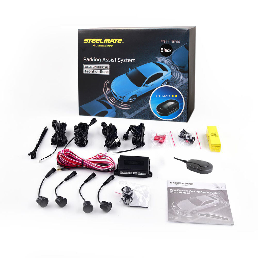 Parking Sensors Kit 4 Flush-Mount Sensors with Buzzer - Steelmate 3EPTS411