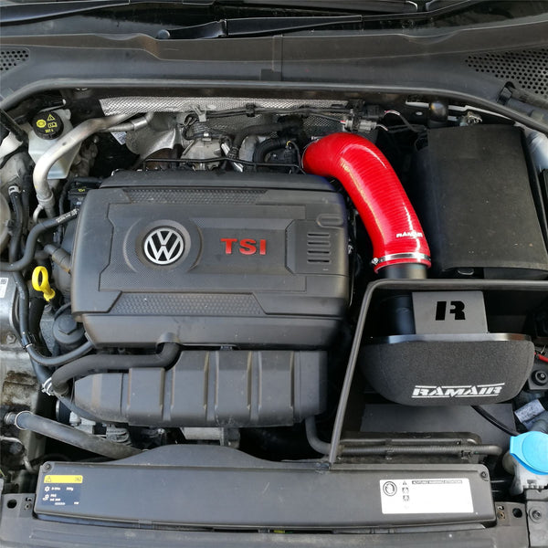 Kit de Admisión con Codo de Turbo VW Golf 7 GTI / R, Audi A3 / S3 8V, Seat Leon 5F Cupra 280 y Skoda Octavia 5E RS, Manguito Rojo – Ramair JSK-121-RD-TI