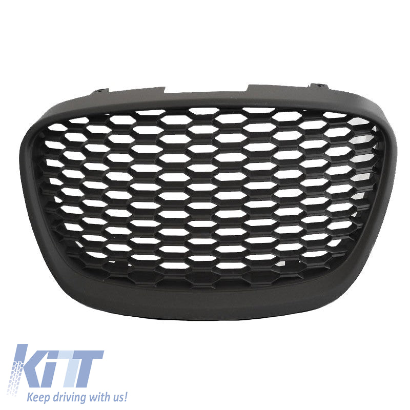 Honeycomb front grille Seat Leon 1P facelift matt black - front view
