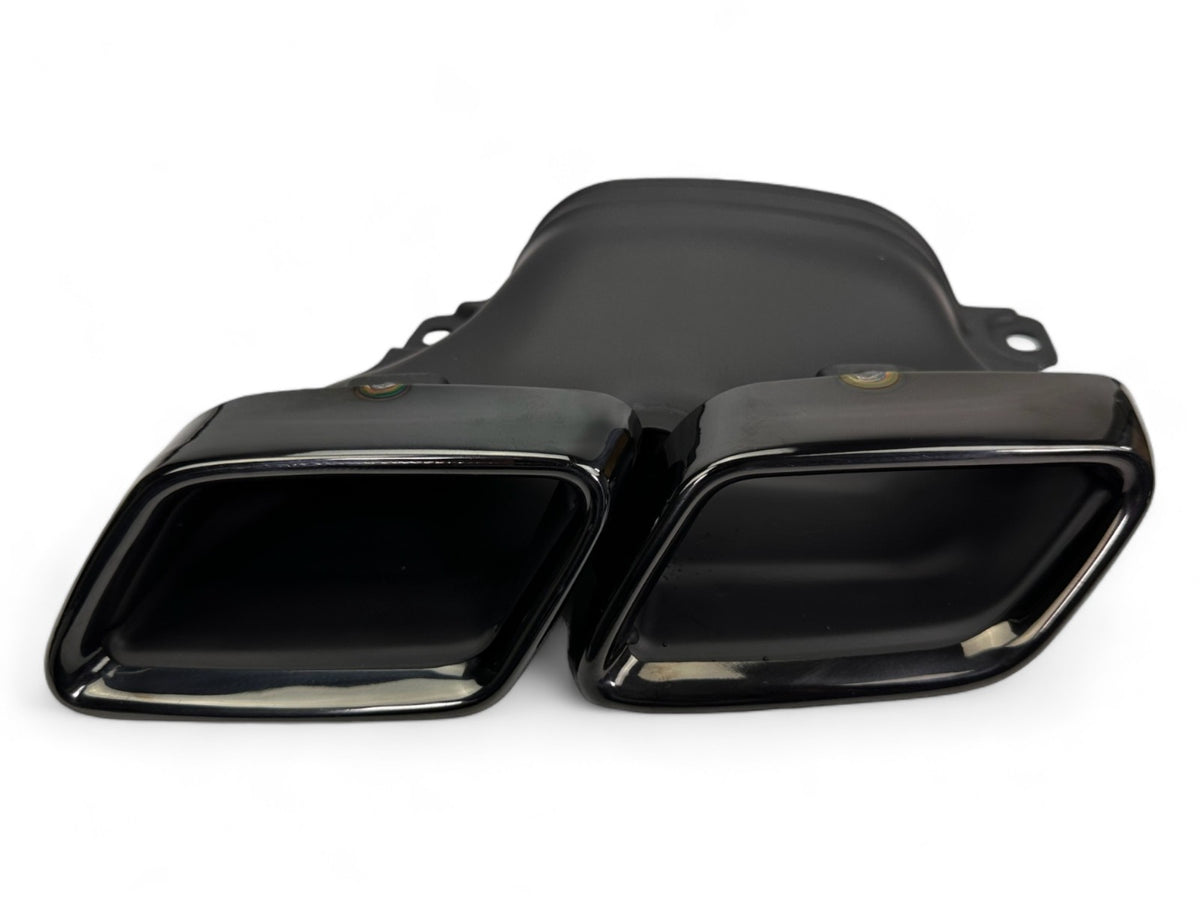 Rear Diffuser + Exhaust Tips Mercedes GLE W166 AMG Line (2015-2019) – Gloss Black – view 7