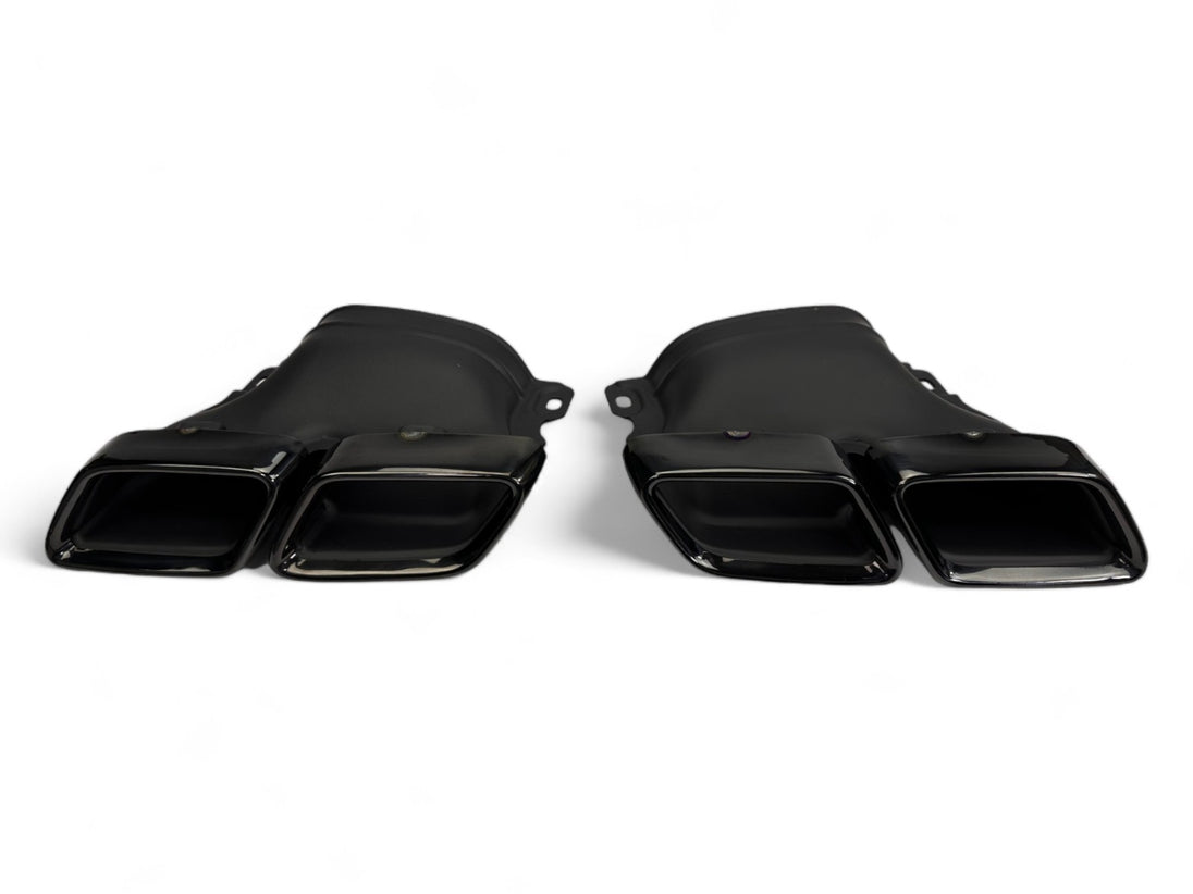 Rear Diffuser + Exhaust Tips Mercedes GLE W166 AMG Line (2015-2019) – Gloss Black – view 5