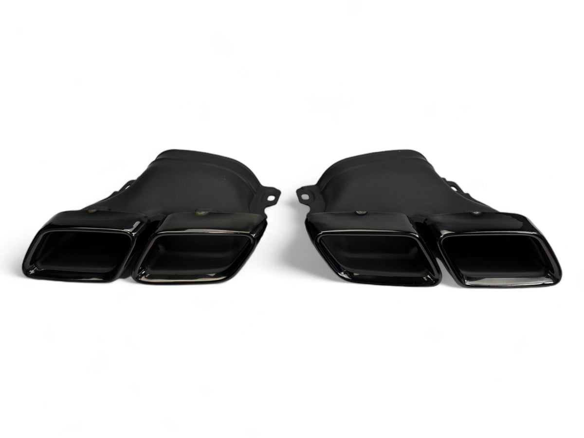 Rear Diffuser + Exhaust Tips Mercedes GLE W166 AMG Line (2015-2019) – Gloss Black – view 5