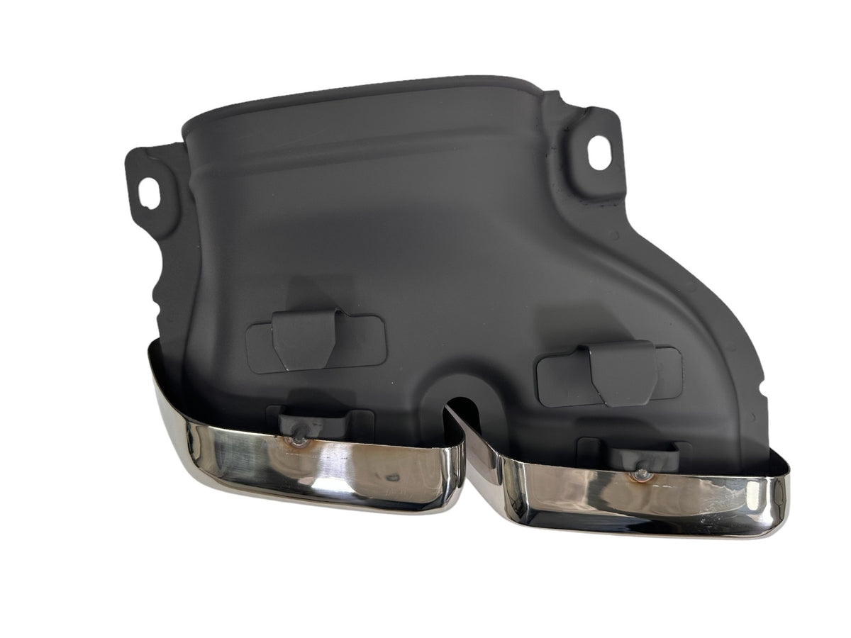 Rear Diffuser + Exhaust Tips Mercedes C-Class W205 / S205 Avantgarde / Standard (2014-2021) – Black / Chrome – view 5