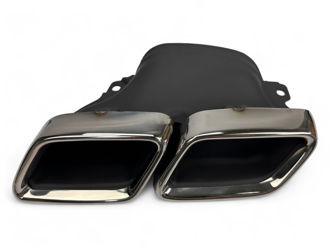 Rear Diffuser + Exhaust Tips Mercedes GLE W166 AMG Line (2015-2019) – Black / Chrome – view 6