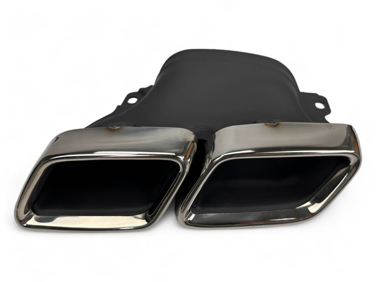 Rear Diffuser + Exhaust Tips Mercedes GLE W166 AMG Line (2015-2019) – Black / Chrome – view 6