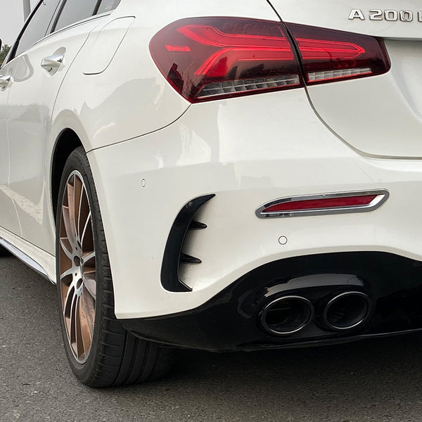 Canards Para-choques Frontal Mercedes Classe A W177 AMG Line (2018+) - GCP Preto Brilhante