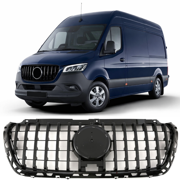 Grelha Mercedes Sprinter W907 / W910 (2018-2026) - GCP Panamericana GT Preto Brilhante