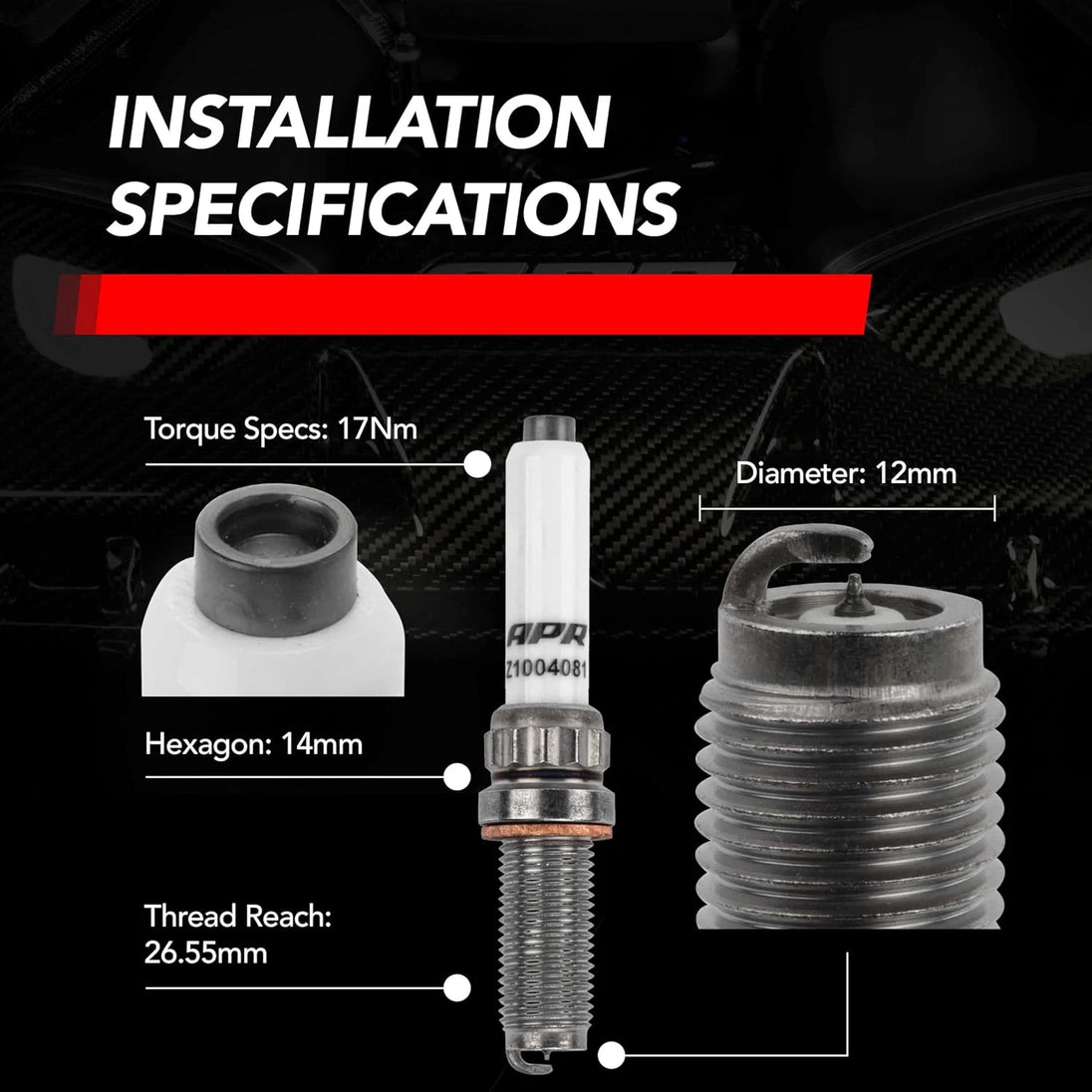 Iridium Pro Spark Plugs Heat Range 10 EA825, EA839, 9A2 Engines – APR Z1004081 – image 4