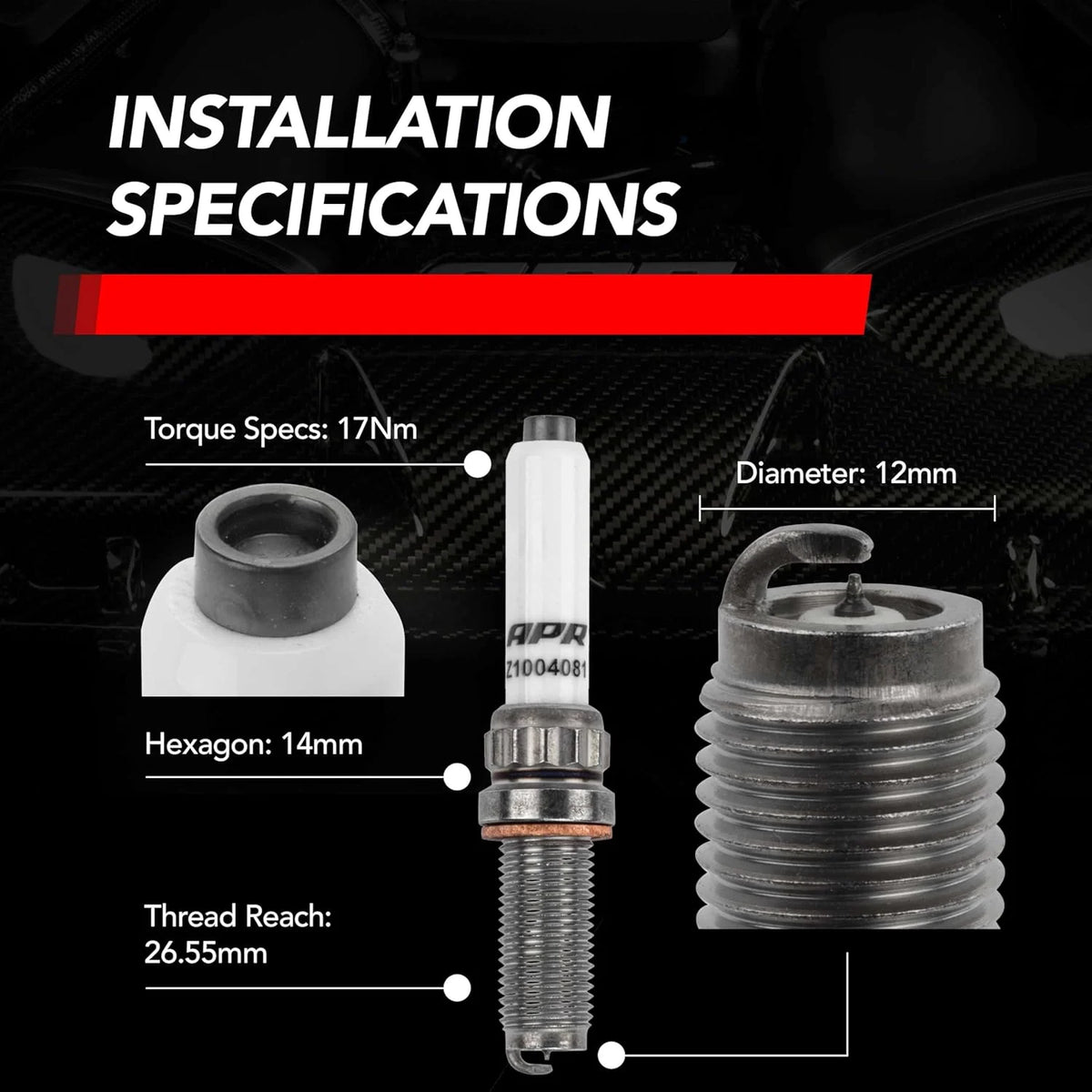 Iridium Pro Spark Plugs Heat Range 10 EA825, EA839, 9A2 Engines – APR Z1004081 – image 4