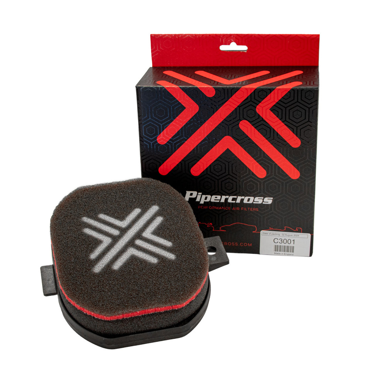Competition Air Filter D-Shaped 25 mm Neck, Universal – Pipercross C3001