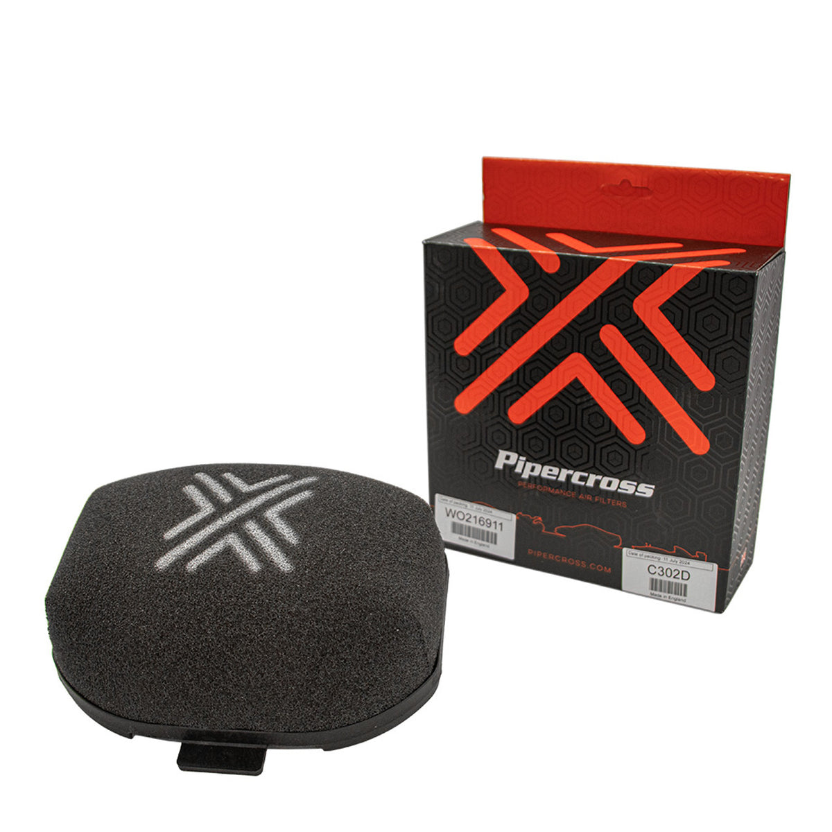 Competition Air Filter D-Shaped 40 mm Neck, Universal – Pipercross C302D