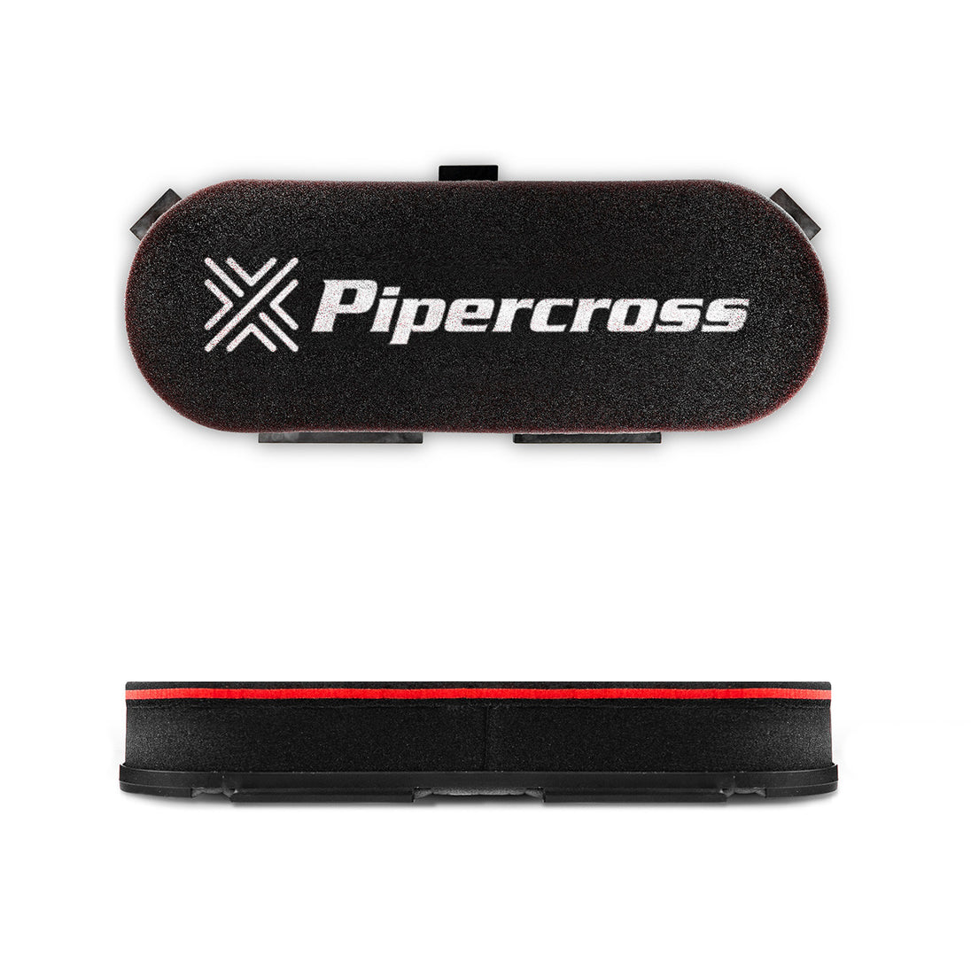 Carburettor Air Filter, D-Shaped 435 × 190 × 55 mm, 40 mm Inner Diameter – Pipercross C6002