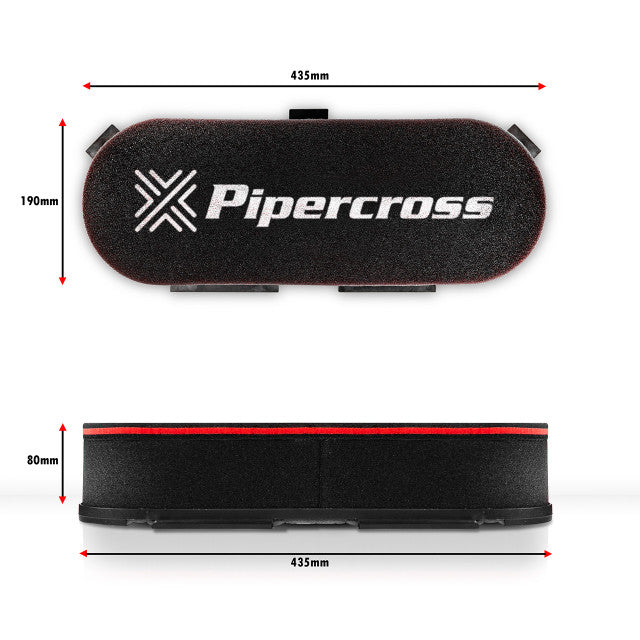 D-Shaped Carburettor Filter 65 mm Inner Diameter, 80 mm High, Universal – Pipercross C6003