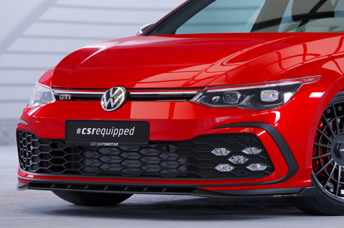 Front Spoiler Lip with ABE for VW Golf 8 GTI / GTD / GTE / R-Line 2019+ (CSL466)