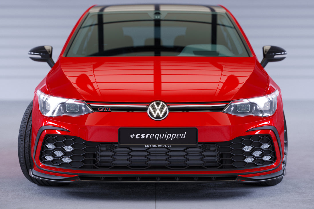 Front Spoiler Lip with ABE for VW Golf 8 GTI / GTD / GTE / R-Line 2019+ (CSL466)