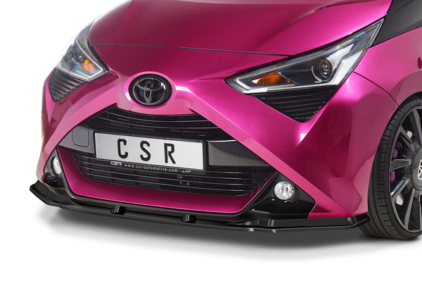Lábio do spoiler dianteiro com ABE para Toyota Aygo 2 Facelift 2018+