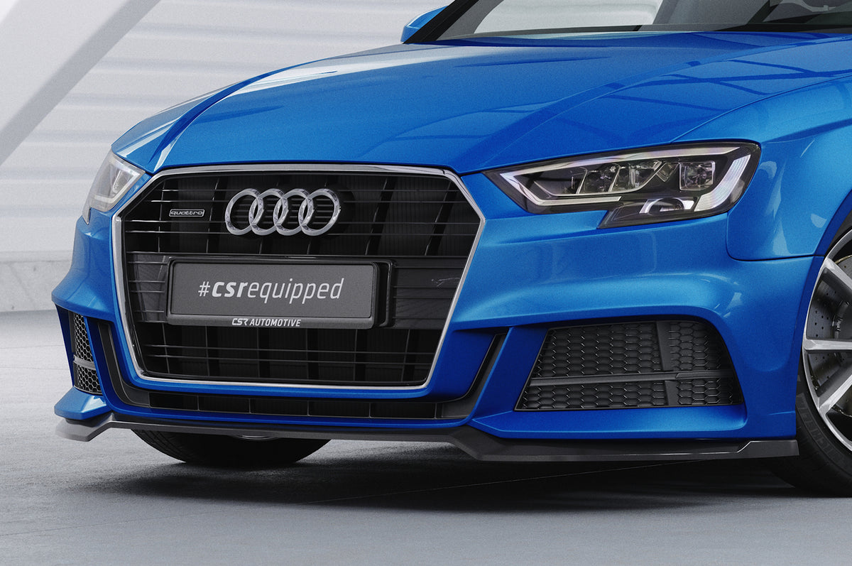 Front Spoiler Lip with ABE for Audi A3 8V S-Line / S3 Sedan and Cabriolet Facelift 2016-2020