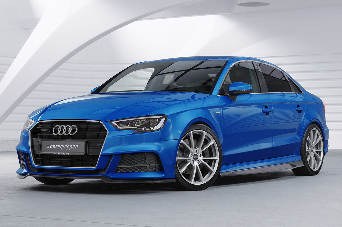 Front Spoiler Lip with ABE for Audi A3 8V S-Line / S3 Sedan and Cabriolet Facelift 2016-2020