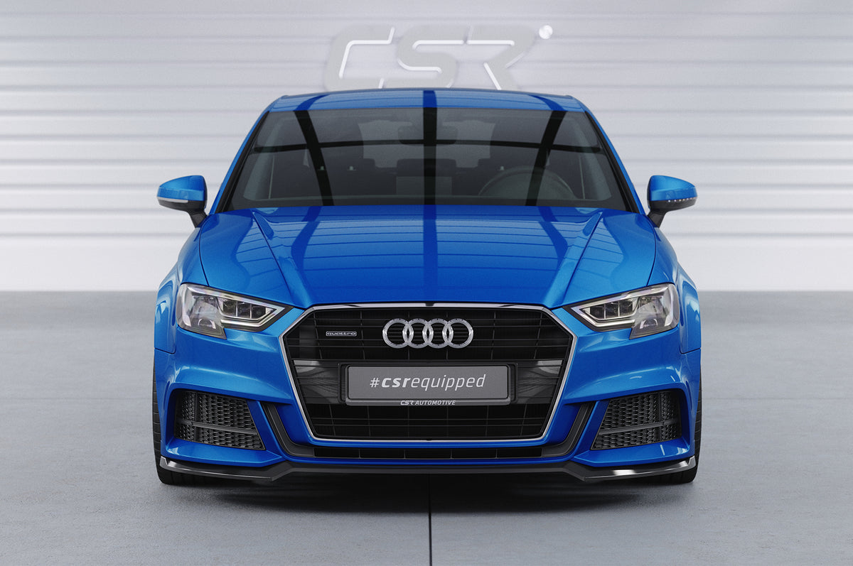Front Spoiler Lip with ABE for Audi A3 8V S-Line / S3 Sedan and Cabriolet Facelift 2016-2020
