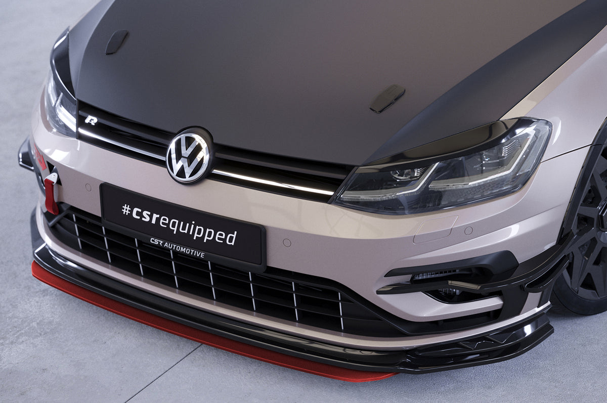 Front Spoiler Blade (Centre) with ABE for VW Golf 7 R Facelift 2017-2021, for Lip CSL625