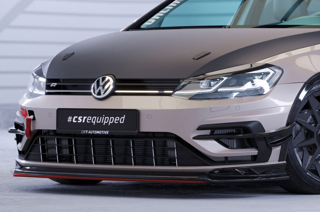 Front Spoiler Blade (Centre) with ABE for VW Golf 7 R Facelift 2017-2021, for Lip CSL625